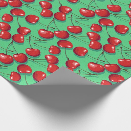 Cherry Pattern Geschenkpapier (Ecke)