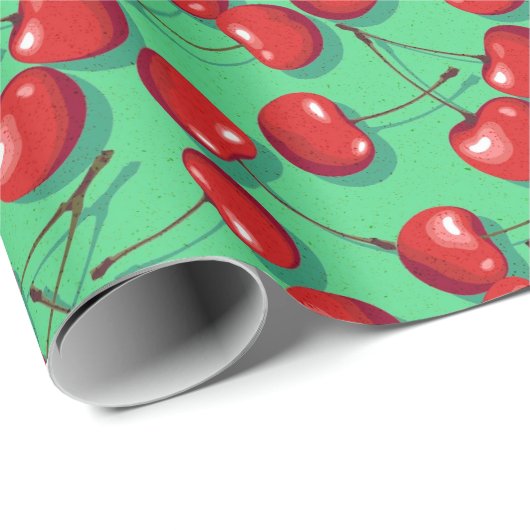 Cherry Pattern Geschenkpapier (Rolleneckpunkt)