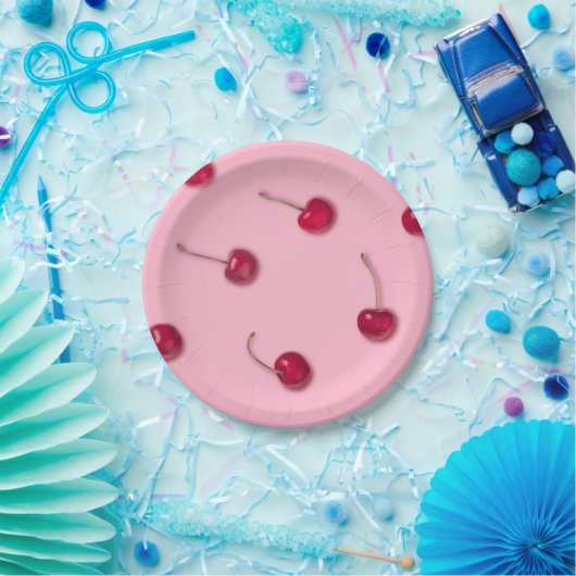 Cherry Pattern Pappteller (Party)