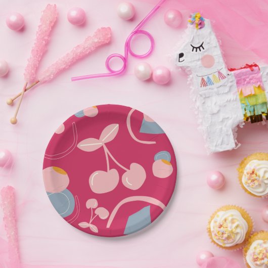 CHERRY PATTERN PAPPTELLER (Party)