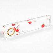 Cherry Pattern Pop-Version Namensplakette