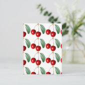 Cherry Pattern Postkarte (Stehend Vorderseite)