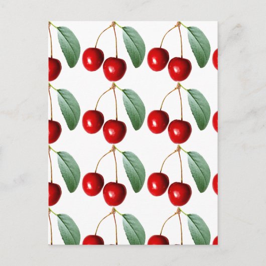 Cherry Pattern Postkarte (Vorderseite)