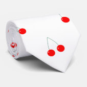 Cherry Pattern Red Fruit Krawatte (Gerollt)