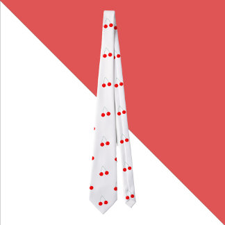 Cherry Pattern Red Fruit Krawatte