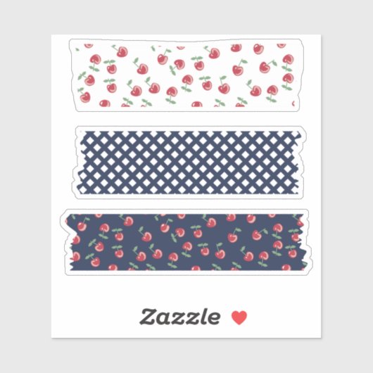Cherry Pattern Washi Tape Aufkleber (Blatt)