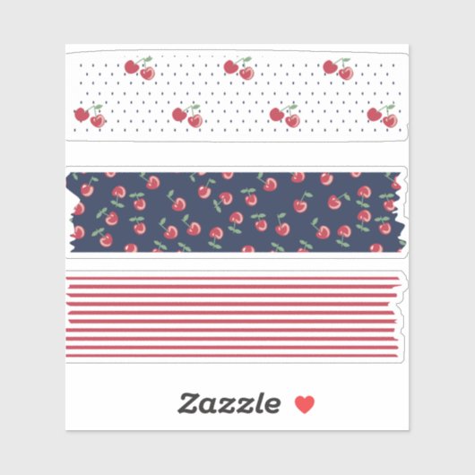 Cherry Pattern Washi Tape Aufkleber (Blatt)