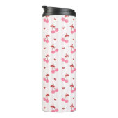 Cherry Pattern with Hearts  Thermosbecher (Nach rechts gedreht)