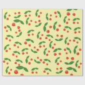 Cherry Pattern Wrapping Paper Geschenkpapier (Flach)
