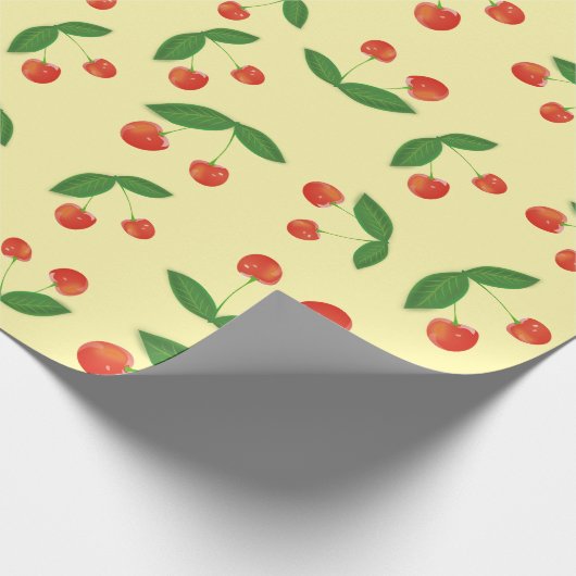 Cherry Pattern Wrapping Paper Geschenkpapier (Ecke)