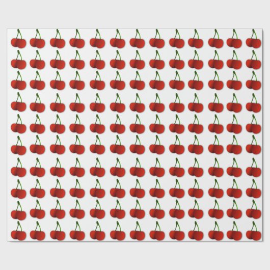 Cherry Pattern Wrapping Paper Geschenkpapier (Flach)