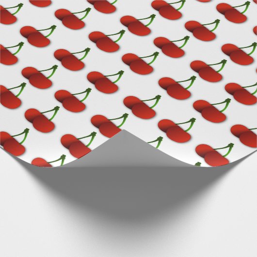 Cherry Pattern Wrapping Paper Geschenkpapier (Ecke)