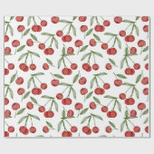 Cherry Pattern Wrapping Paper Geschenkpapier (Flach)