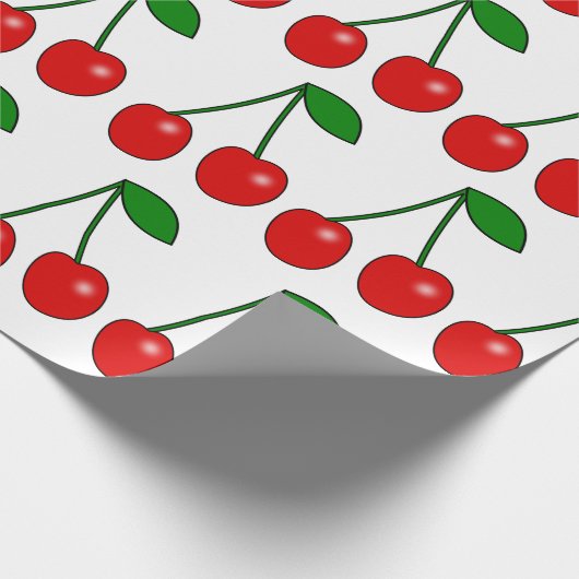 Cherry Pattern Wrapping Paper Geschenkpapier (Ecke)
