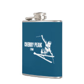 Cherry Peak Resort Skifahrer Flachmann (Links)