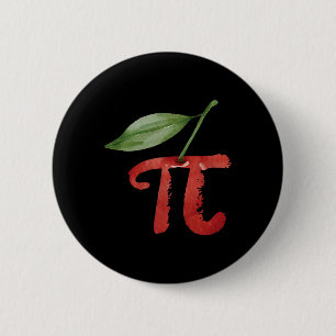 Cherry Pi Day Funny Pie Cherries 3.14 Spaß Scienc Button