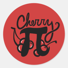Cherry Pi Day Runder Aufkleber