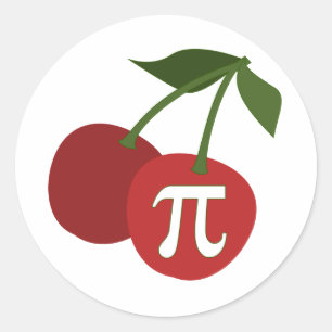 Cherry Pi Day Runder Aufkleber