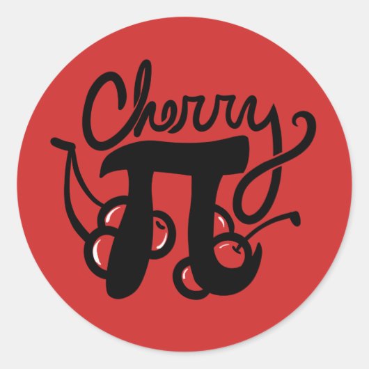 Cherry Pi Day Runder Aufkleber (Vorderseite)