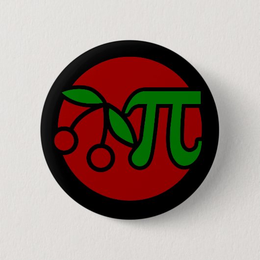 Cherry Pi Day Spaß Button (Vorderseite)