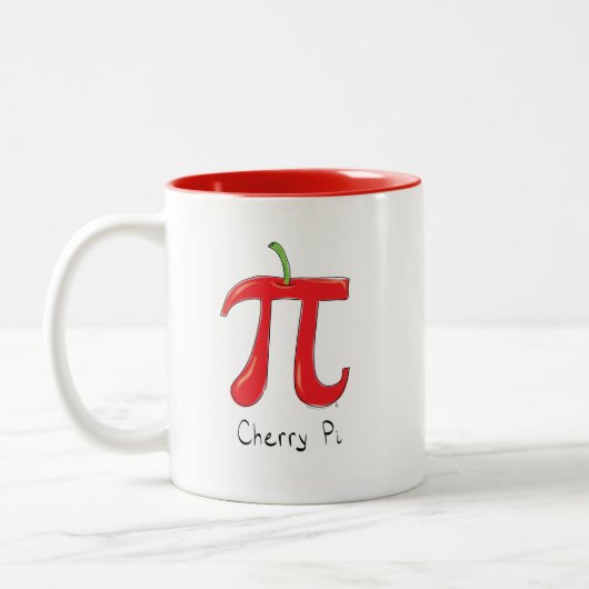 Cherry Pi Niedlich Mah Pi Day Kaffee Tasse (Links)