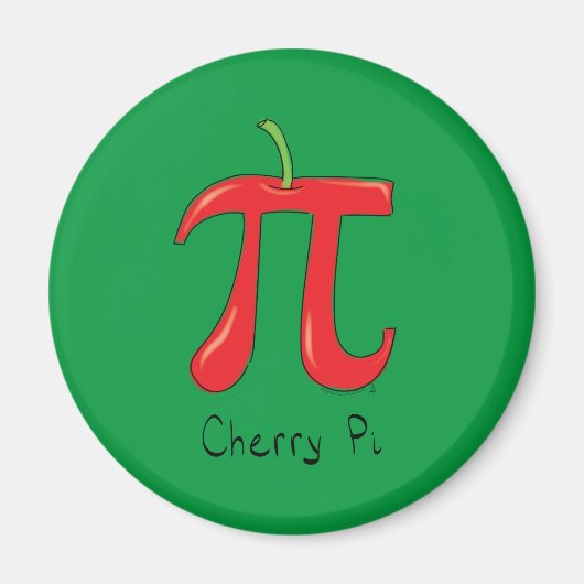 Cherry Pi Niedlich Mah Pi Day Magnet (Vorne)
