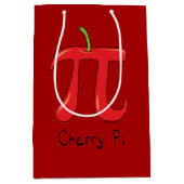 Cherry Pi Niedlich Mah Pi Day Party Geschenktasche Mittlere Geschenktüte (Vorderseite)