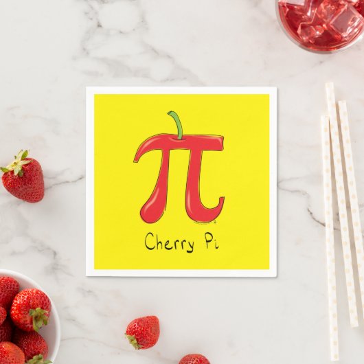 Cherry Pi Niedlich Mah Pi Day Party Napkins Serviette (Beispiel)