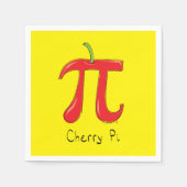 Cherry Pi Niedlich Mah Pi Day Party Napkins Serviette (Vorderseite)