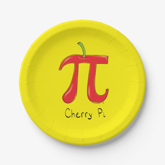 Cherry Pi Niedlich Mah Pi Day Party Teller (Vorderseite)