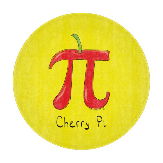 Cherry Pi Niedlich Mah Pi Day Pie Cutting Board Schneidebrett (Vorderseite)