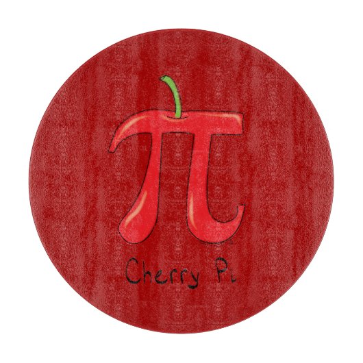 Cherry Pi Niedlich Mah Pi Day Pie Cutting Board Schneidebrett (Vorderseite)