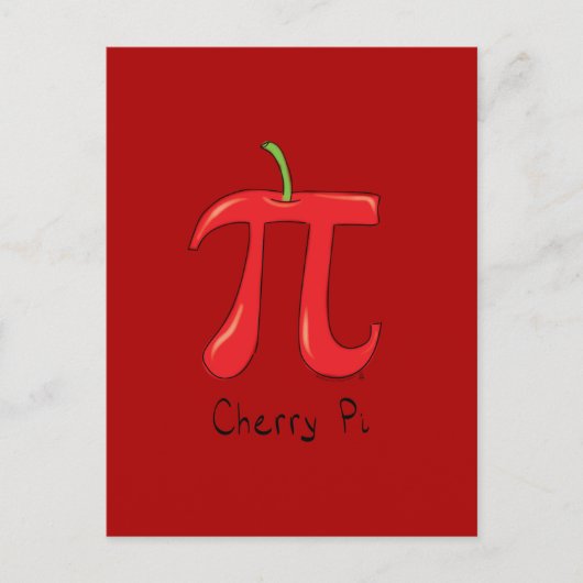 Cherry Pi Niedlich Mah Pi Tag Postkarte (Vorderseite)