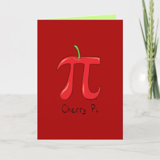 Cherry Pi - Pi Day Math Grußkarte Karte (Vorderseite)