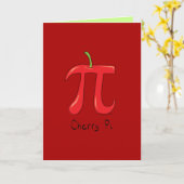 Cherry Pi - Pi Day Math Grußkarte Karte (Gelbe Blume)