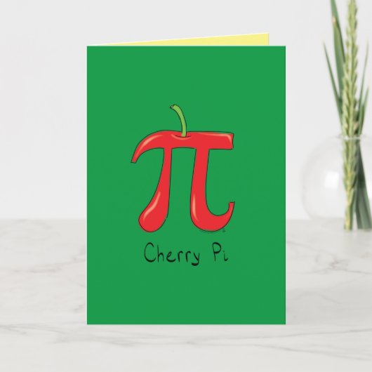 Cherry Pi - Pi Day Math Grußkarte Karte (Vorderseite)