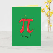 Cherry Pi - Pi Day Math Grußkarte Karte (Gelbe Blume)