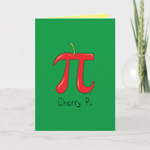 Cherry Pi - Pi Day Math Grußkarte Karte