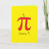Cherry Pi - Pi Day Math Grußkarte Karte (Vorderseite)