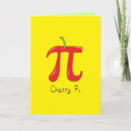 Cherry Pi - Pi Day Math Grußkarte Karte (Vorderseite)