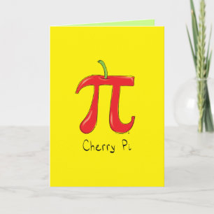 Cherry Pi - Pi Day Math Grußkarte Karte