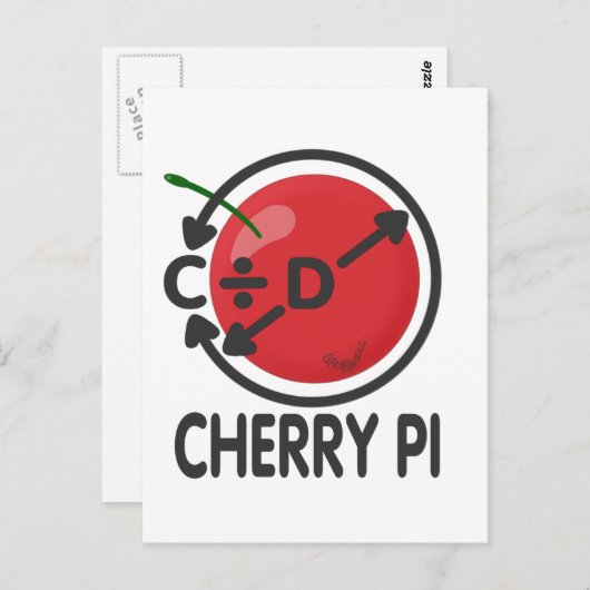Cherry Pi Postkarte (Vorne/Hinten)