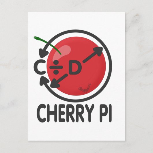 Cherry Pi Postkarte (Vorderseite)
