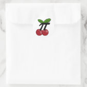Cherry Pi Runder Aufkleber (Tasche)