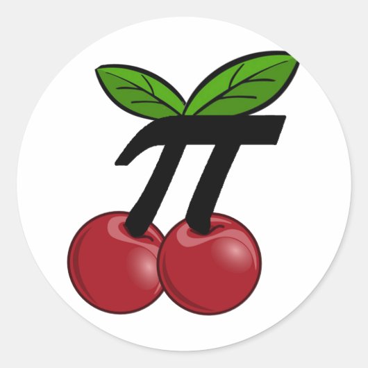 Cherry Pi Runder Aufkleber (Vorderseite)