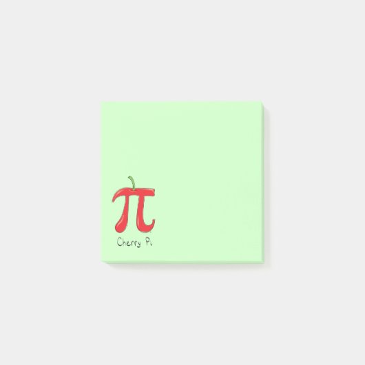 Cherry Pi Symbol Math Lehrer Funny Post-it Klebezettel (Vorderseite)