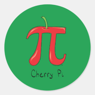 Cherry Pi Symbol Math Lehrer Funny Runder Aufkleber