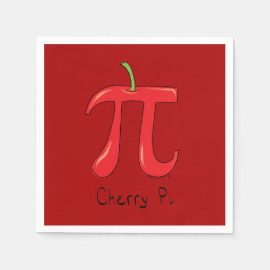 Cherry Pi Symbol Math Lehrer Funny Serviette (Vorderseite)