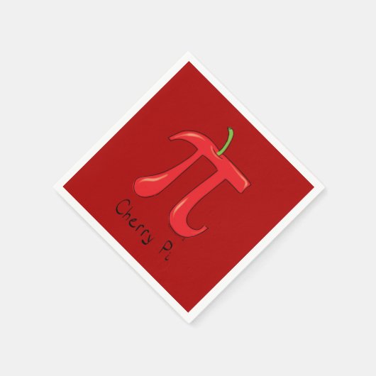 Cherry Pi Symbol Math Lehrer Funny Serviette (Ecke)