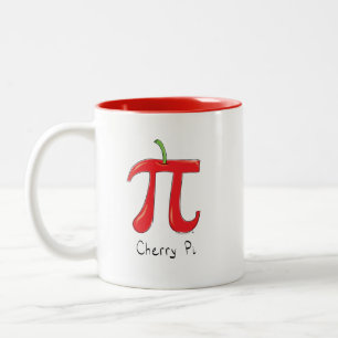 Cherry Pi Symbol Math Lehrer Funny Zweifarbige Tasse